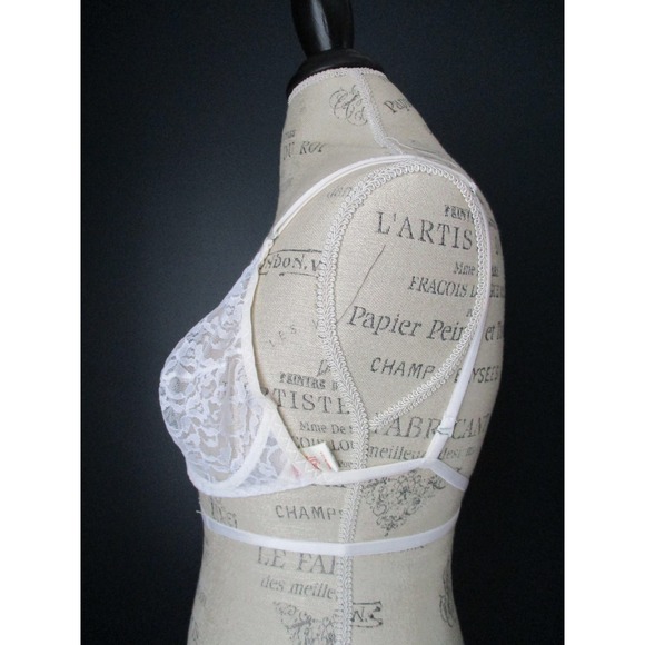 Vintage Jezebel Renee of Hollywood White Lace Backless Bra Size 36B - Picture 3 of 10